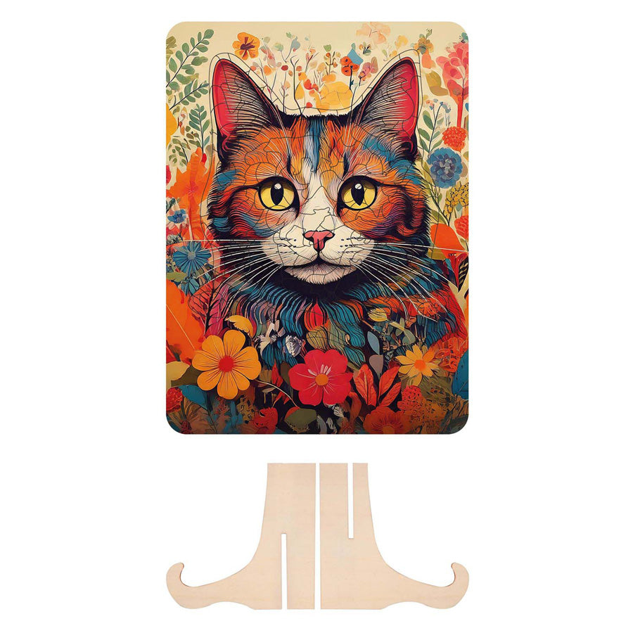 Moxy houten puzzel cat unieke vormen, 130pcs