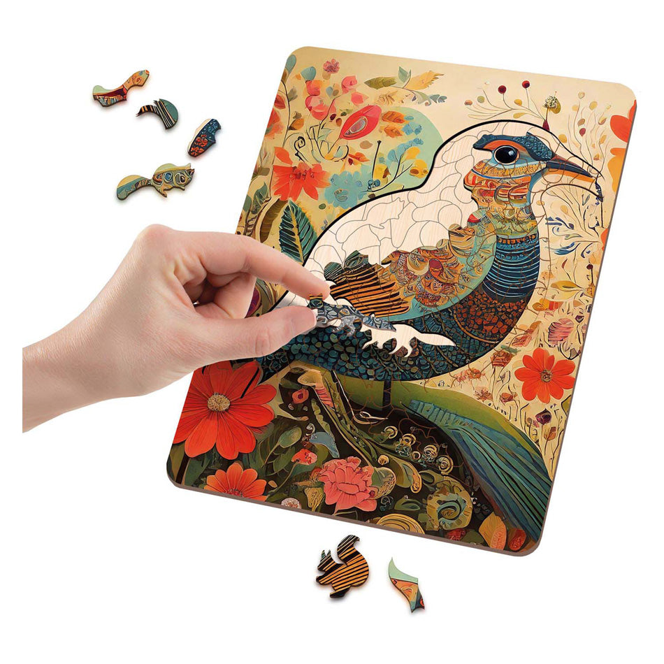 Moxy houten puzzel bird unieke vormen, 130pcs