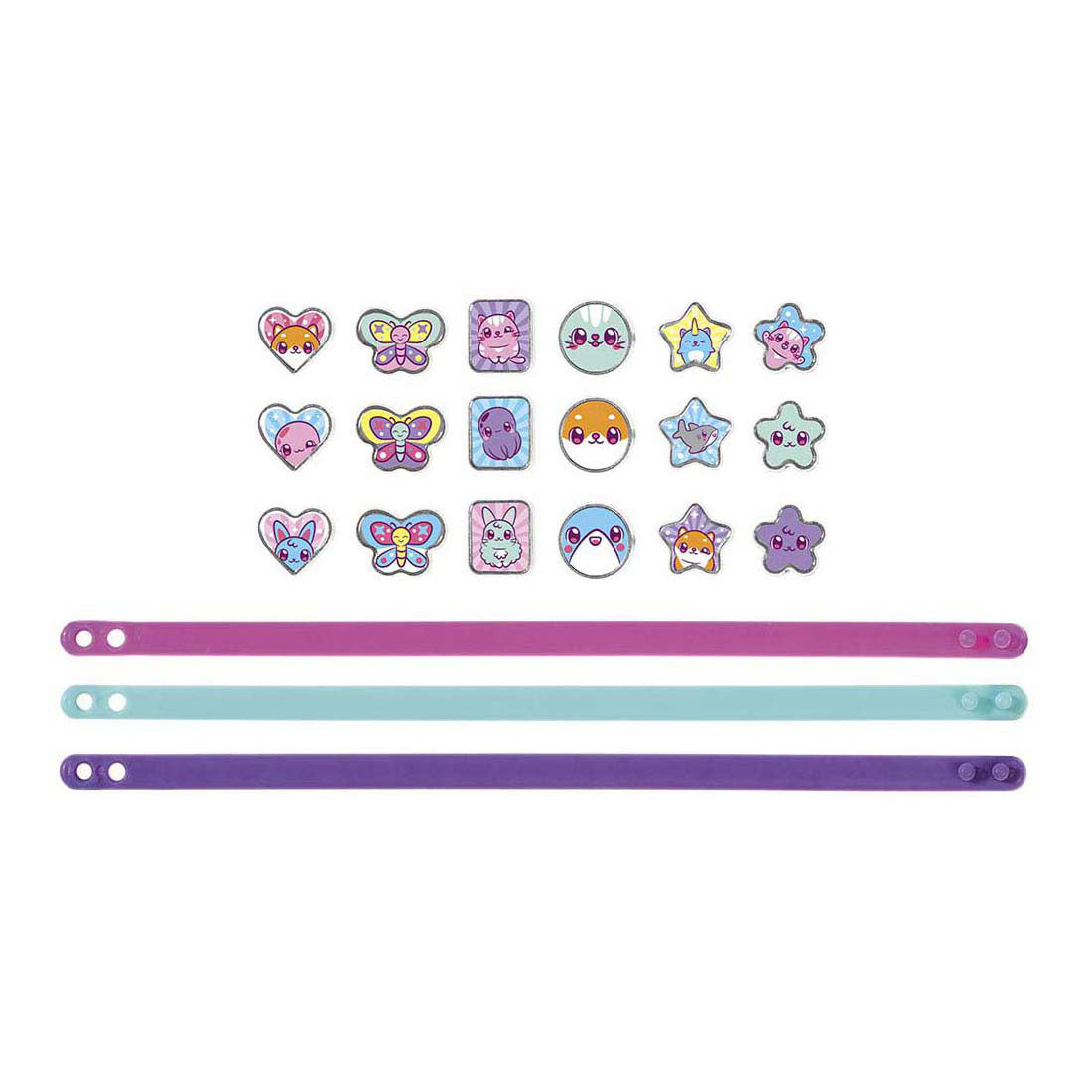 Mini mymy totum 3 kawai schuif armbandjes maken met 18 dieren schuifbedels - speelgoed meisjes vanaf 3 jaar cadeautip