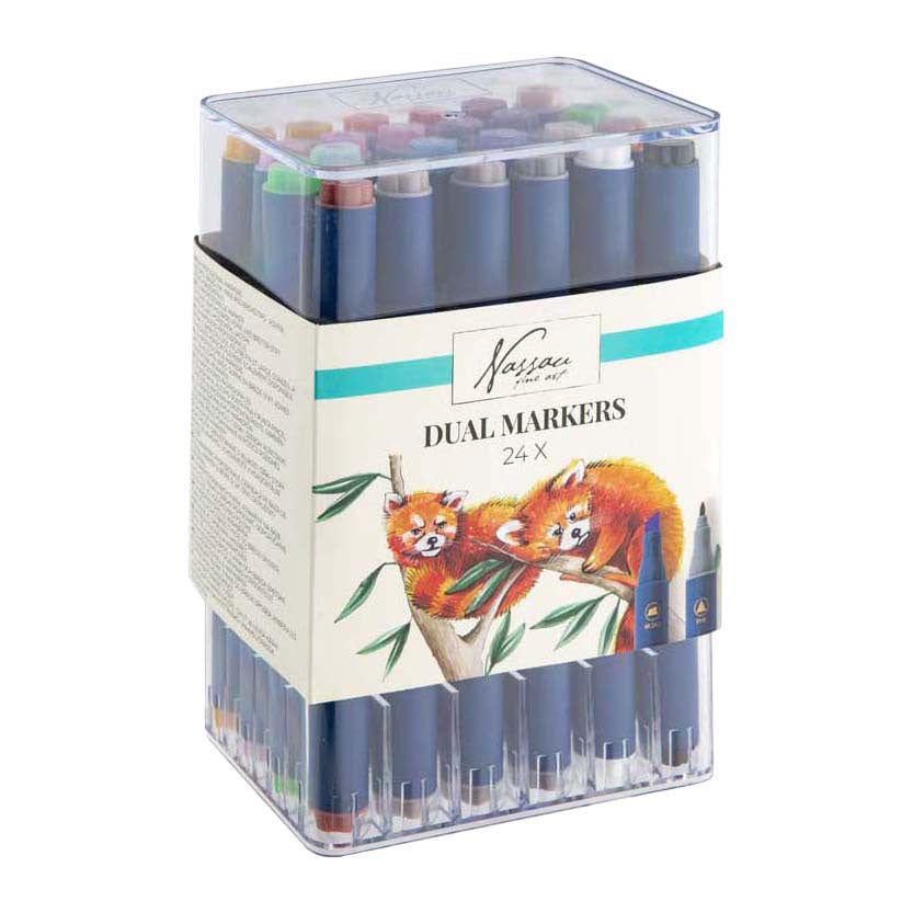 Creative craft group nassau ronde dual markers - 24st.