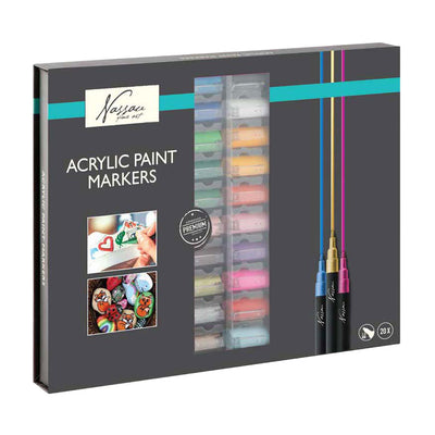 Creative craft group nassau acryl markerset - 20st.
