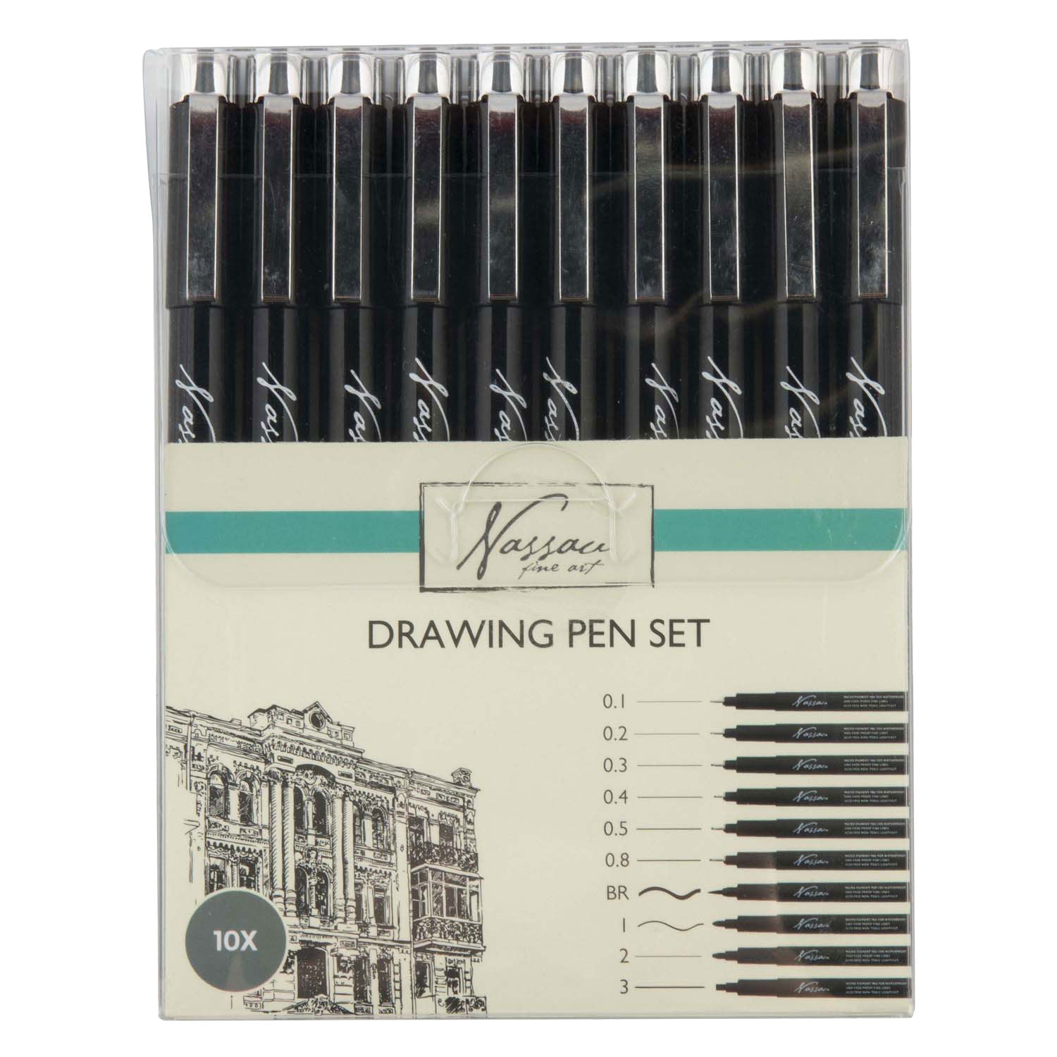 Creative craft group nassau fineliners set - 10st.