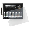 Creative craft group nassau zwarte houten koffer acryl set - 21dlg.