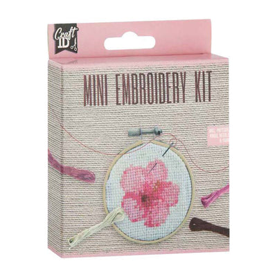 Creative craft group mini borduurset bloem - incl. naald en draad