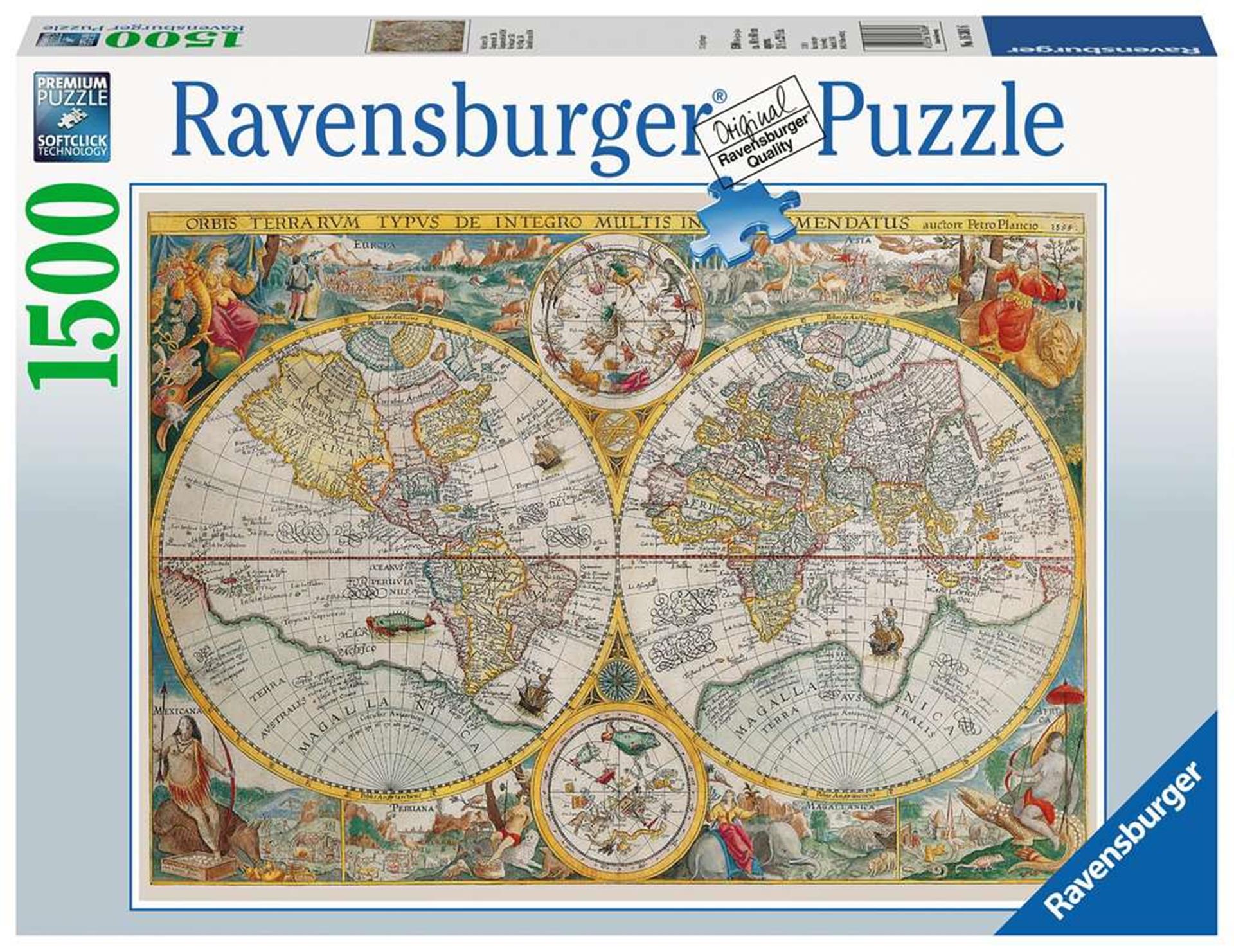Ravensburger puzzel historische kaart 1500pcs