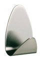 Tiger plakhaak ovaal rvs geborsteld set a 2 stuks 31x52x23mm<br>
