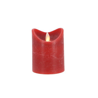 Daily home led kaars 7,5x10 cm rood | 4 stuks