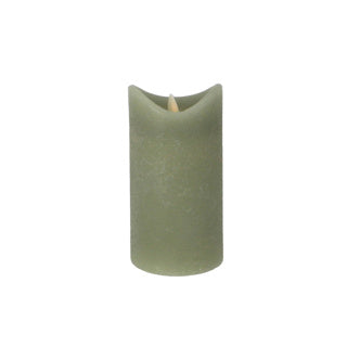 Daily home led kaars 7,5x15 cm groen | 4 stuks
