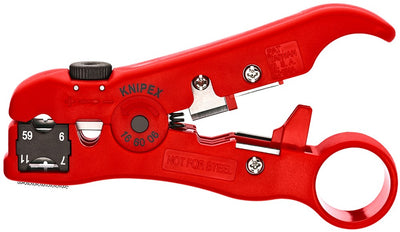 Knipex afstriptang voor coax- en datakabels 166006sb kabelstrip- ontmantelingsgereedschap