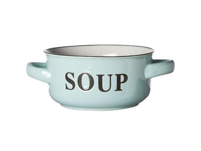 Cosy trendy soepkom 'soup' ø13,5xh6,5cm met grepen