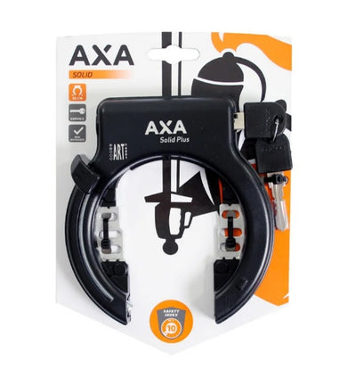 Axa ringslot solid plus zwart (op kaart)