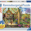 Ravensburger puzzel blik in het tuinhuis
