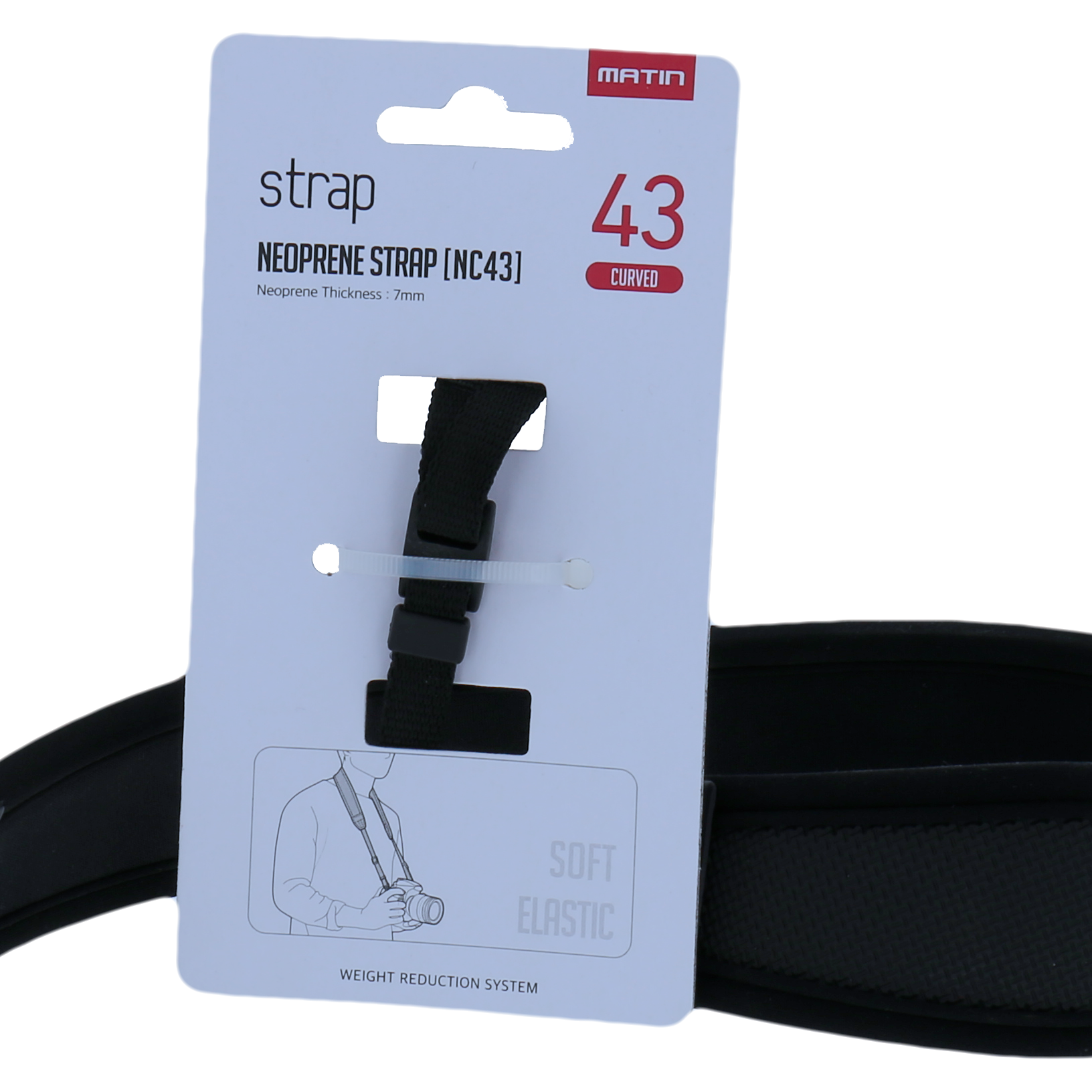 Matin riem de luxe rond neoprene 43 mm m-6780h