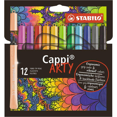 Stabilo cappi viltstift etui 12 kleuren