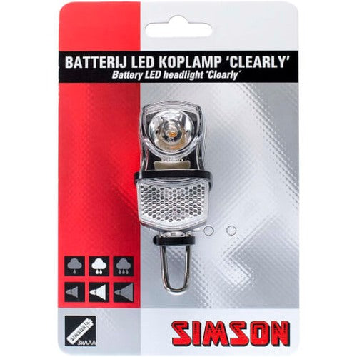 koplamp Clearly led batterij zwart