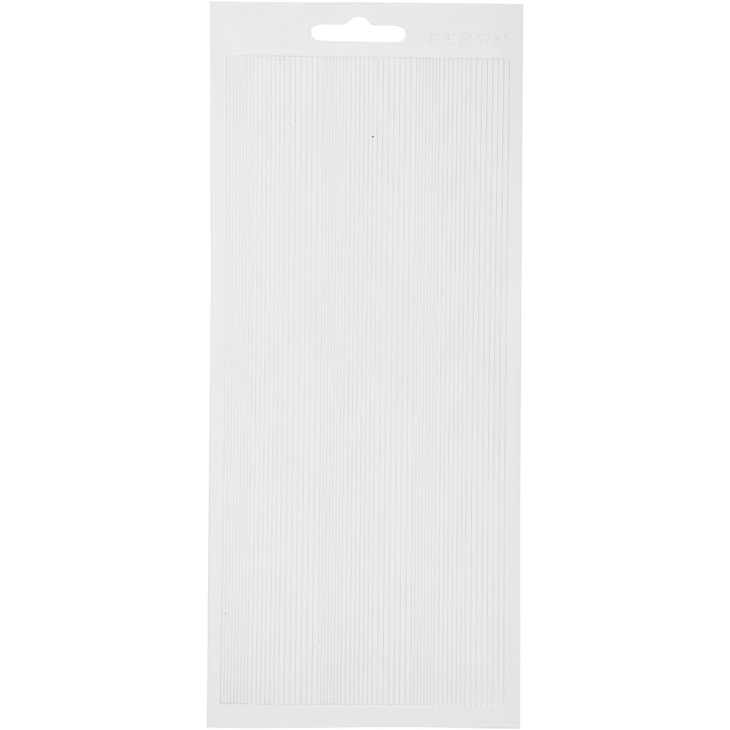Stickers, randen, vel 10x23 cm, wit, 1 vel