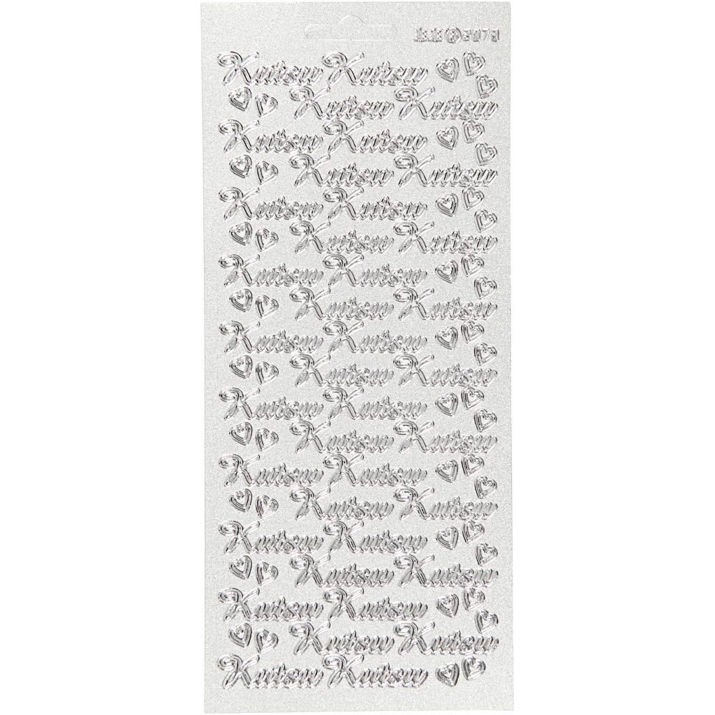 Stickers, kutsu, vel 10x23 cm, zilver, 1 vel