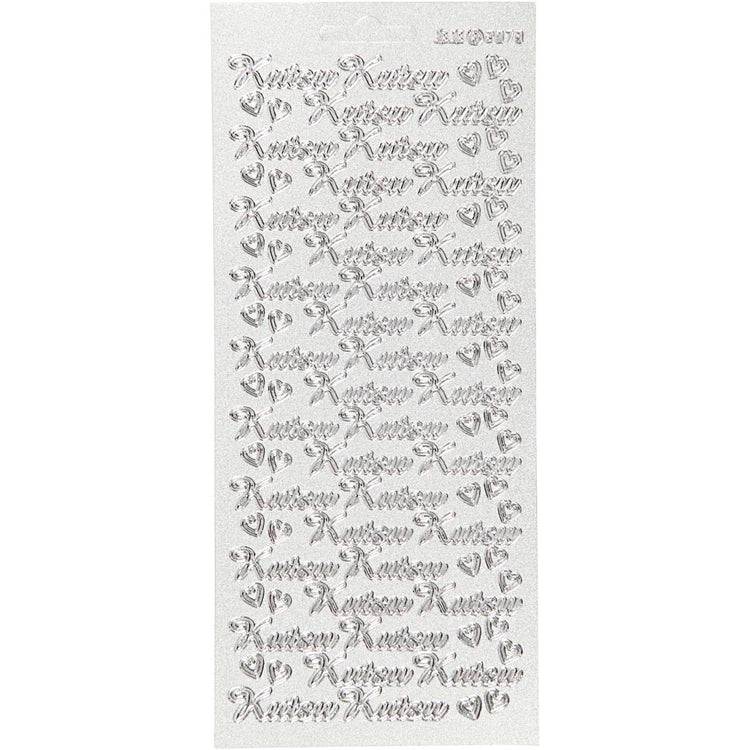Stickers, kutsu, vel 10x23 cm, zilver, 1 vel