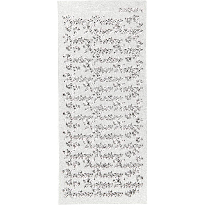 Stickers, kutsu, vel 10x23 cm, zilver, 1 vel
