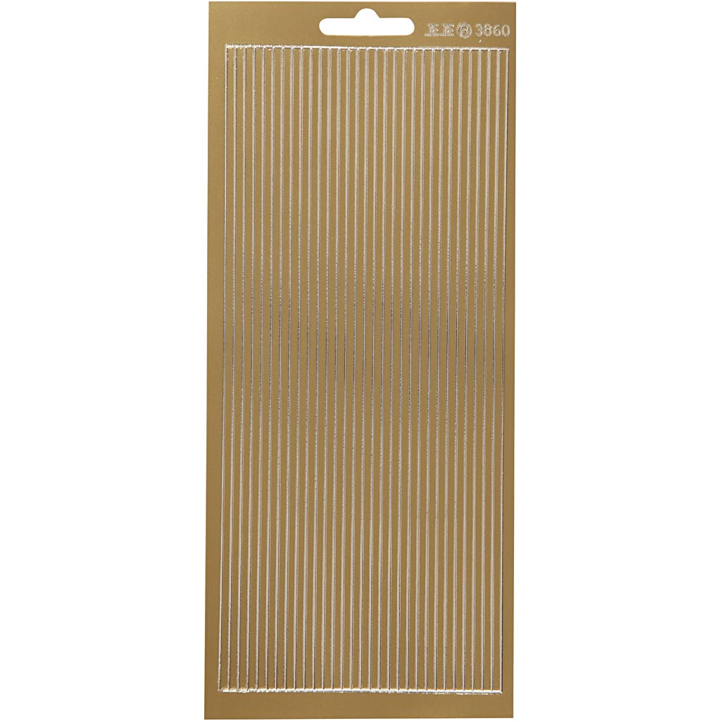 Stickers, randen, vel 10x23 cm, goud, 1 vel
