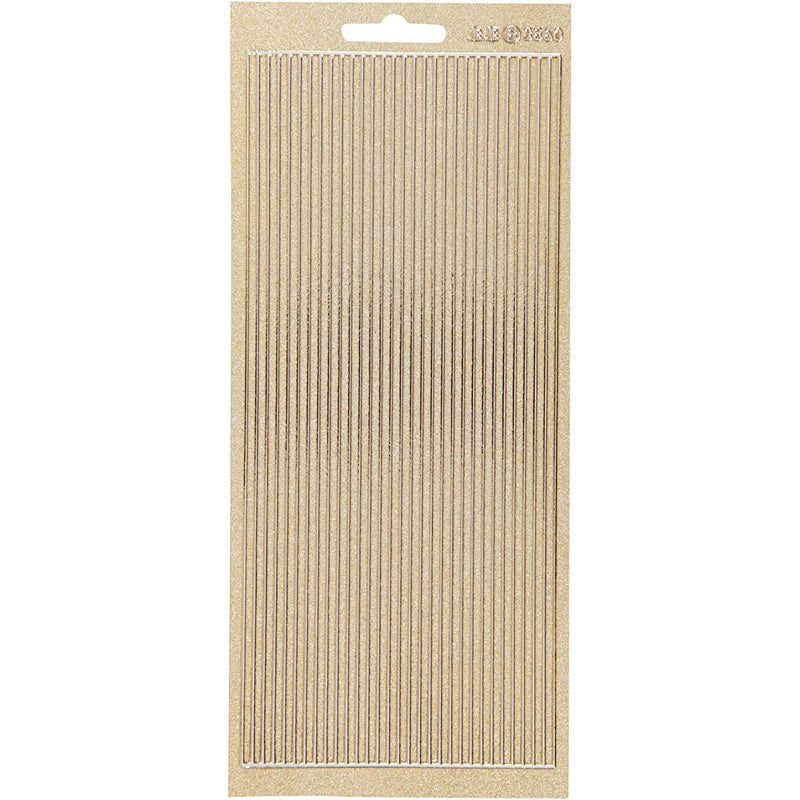 Stickers, randen, vel 10x23 cm, goud, 1 vel