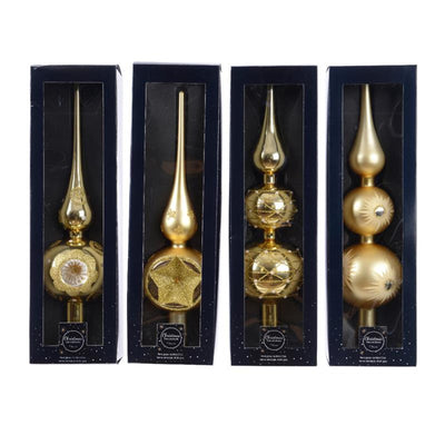 Decoris piek glas groot ø8x31cm licht goud