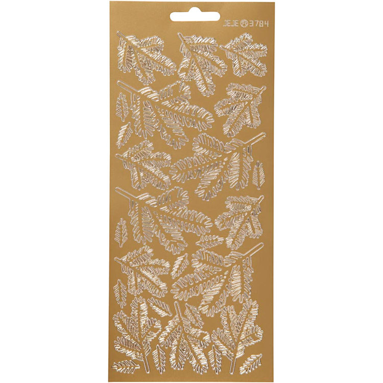 Stickers, twijgen, vel 10x23 cm, goud, 1 vel