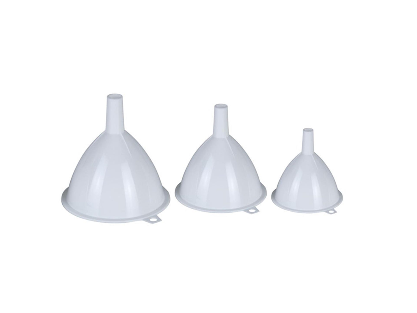 Excellent houseware trechters set 3dlg pp wit