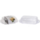Excellent houseware botervloot met deksel kunststof 17,5 x 11,5 x 5 cm transparant