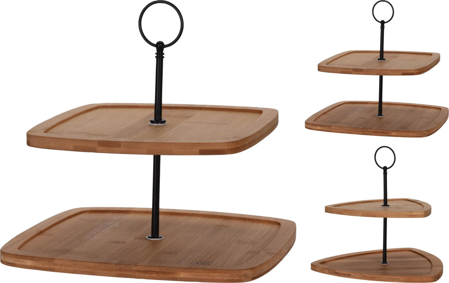Home styling etagere bamboe 2-laags