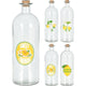 Excellent houseware fles glas met dop kurk 1l fles glas met dop kurk 1l