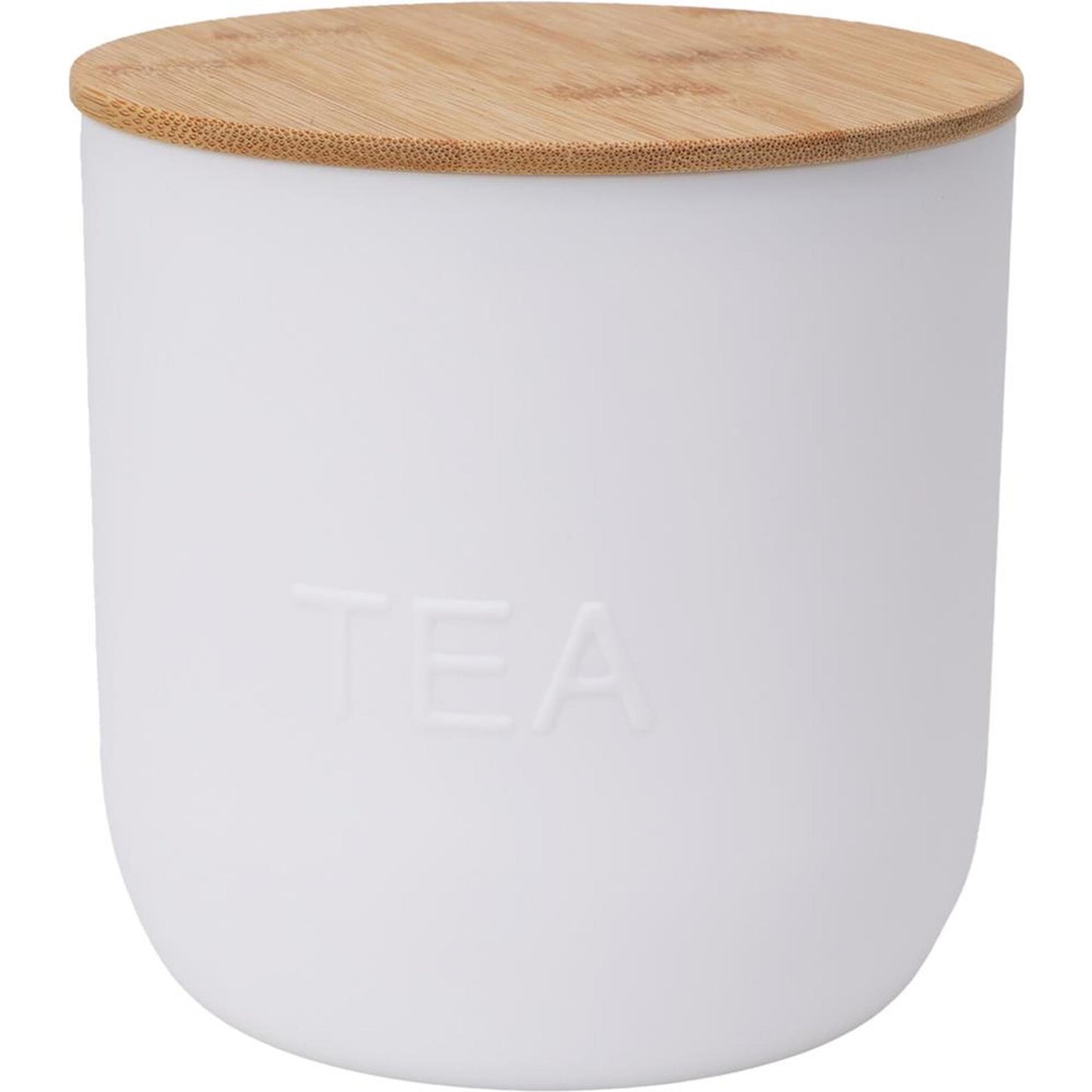 Excellent houseware voorraaddoos kunststof met bamboe deksel, coffee, tea of sugar