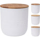 Excellent houseware voorraaddoos kunststof met bamboe deksel, coffee, tea of sugar