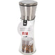 Excellent houseware pepermolen glas met ceramic grinder rvs deksel