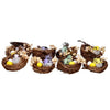 Vogelnestjes 2 in box 4 assorti kleur pasen | 6 stuks
