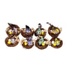 Vogelnestjes 2 in box 4 assorti kleur pasen | 6 stuks