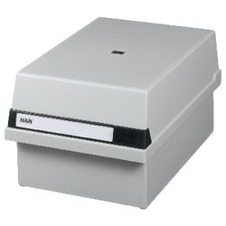 Abi kaartenbak a5 23,5 x 36 x 19 cm lichtgrijs voor 1300 visitekaartjes