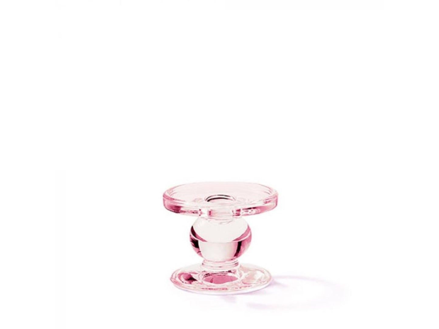 Ambiente kaarshouder glas rose ø9xh7cm