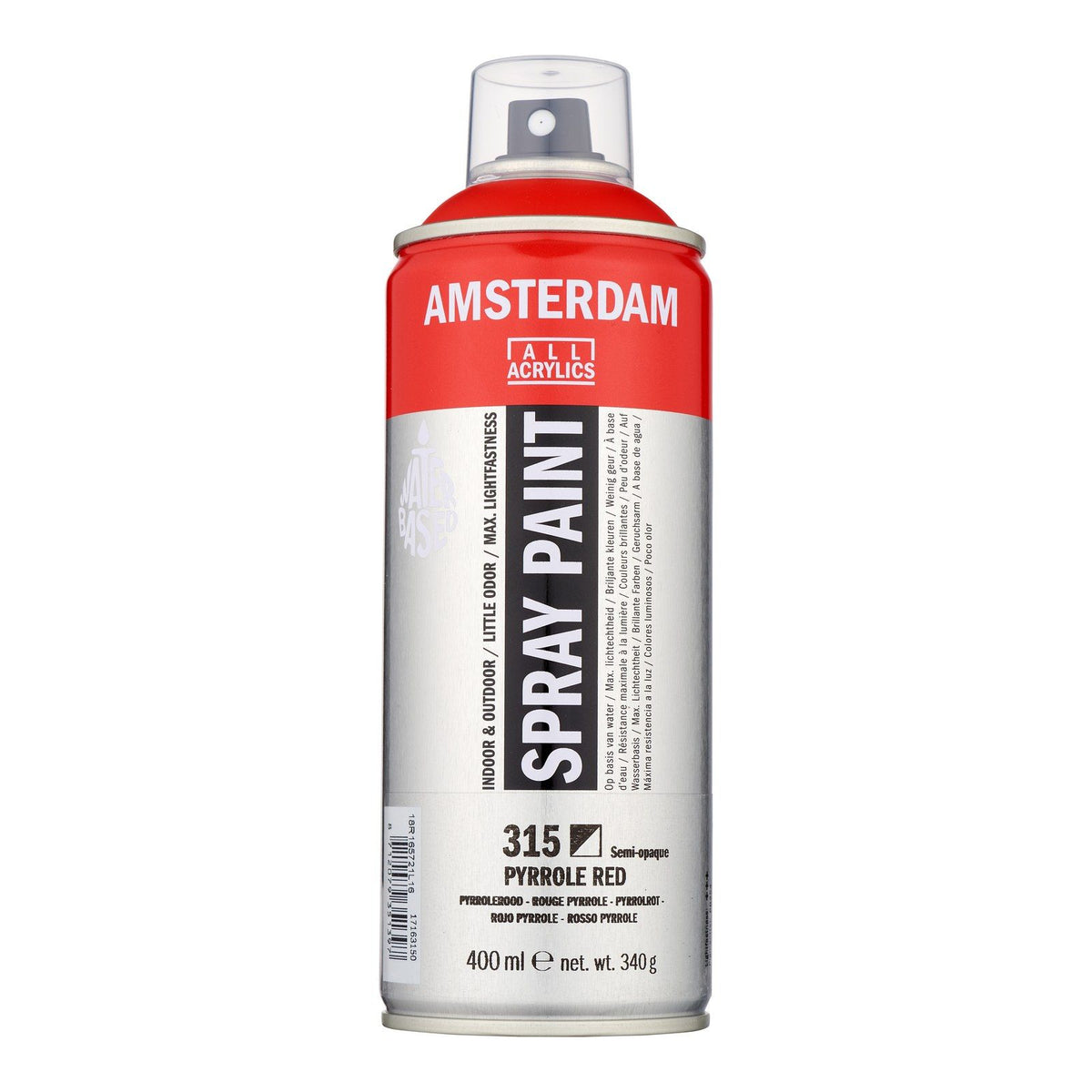 Amsterdam all acrylics amsterdam • spray paint pyrrolerood 315 400ml