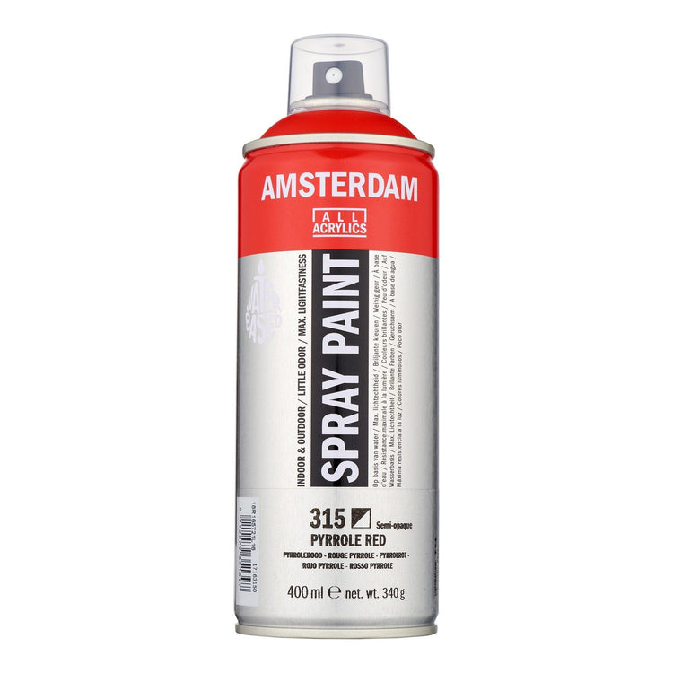 Amsterdam all acrylics amsterdam • spray paint pyrrolerood 315 400ml