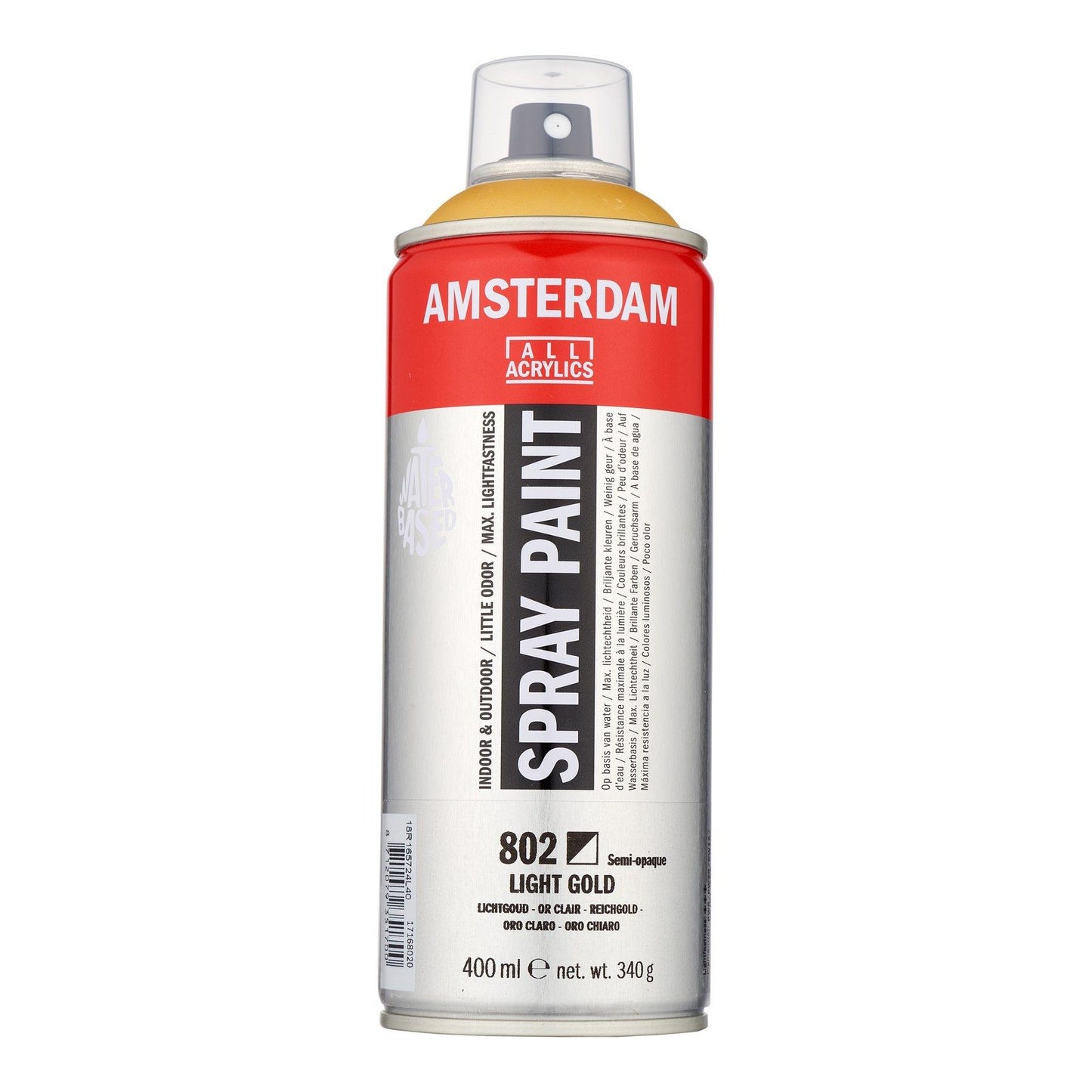 Amsterdam all acrylics amsterdam • spray paint lichtgoud 802 400ml