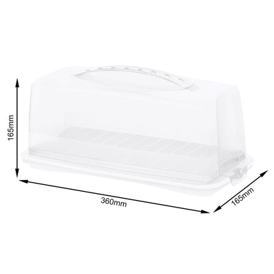 Rotho fresh cakedoos rechthoek 36x16.5x16.5 cm wit transparant