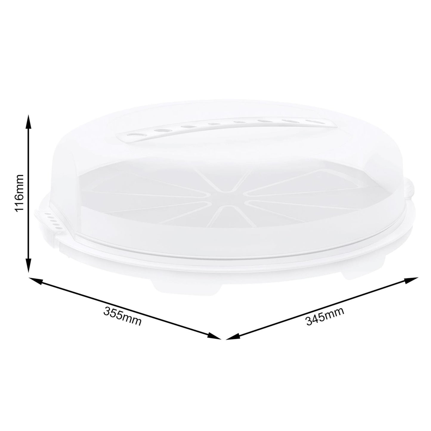 Rotho fresh taartdoos 355x345x116mm wit
