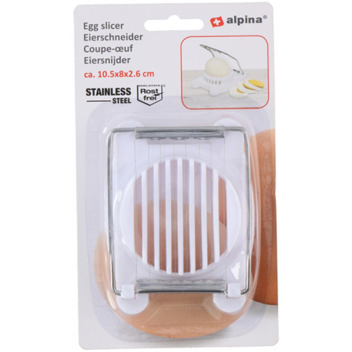 Alpina eiersnijder wit 8x10,5cm