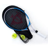 Engelhart tennisracket met hoes en 2 ballen - blauw