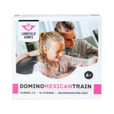 Engelhart domino mexican train in houten koffer - afbeelding 2