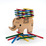 Houten balans spel olifant - afbeelding 1