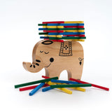 Houten balans spel olifant - afbeelding 2