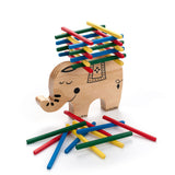 Houten balans spel olifant - afbeelding 3