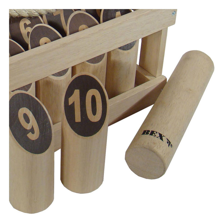 Kubb number original rubber hout in houten kist